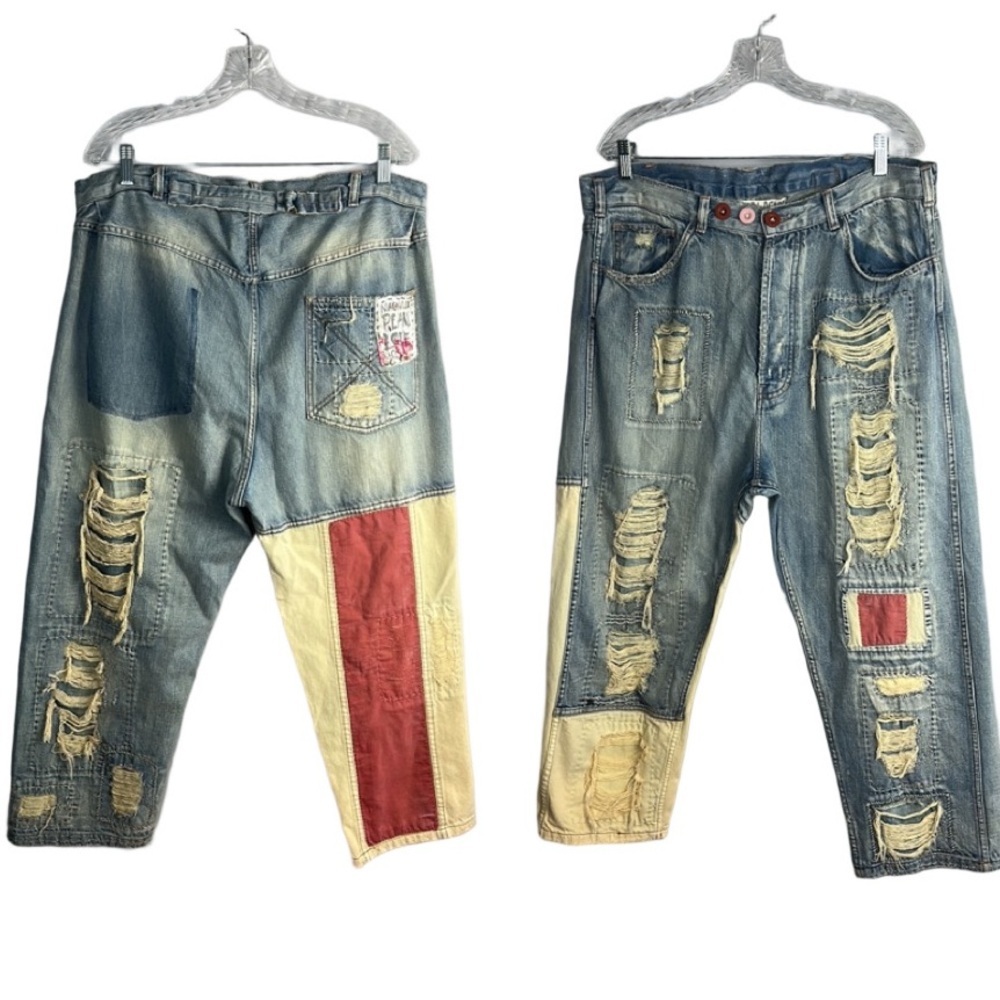 Magnolia Pearl Miners Denim in Americana OS Bohemian Oversized Relaxed Boho Jean - Picture 3 of 16